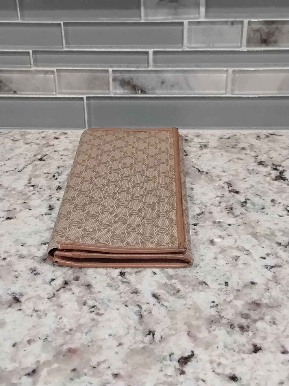 Vintage Celine Triomphe Canvas Long Wallet with Tan Trim - Picture 9 of 16